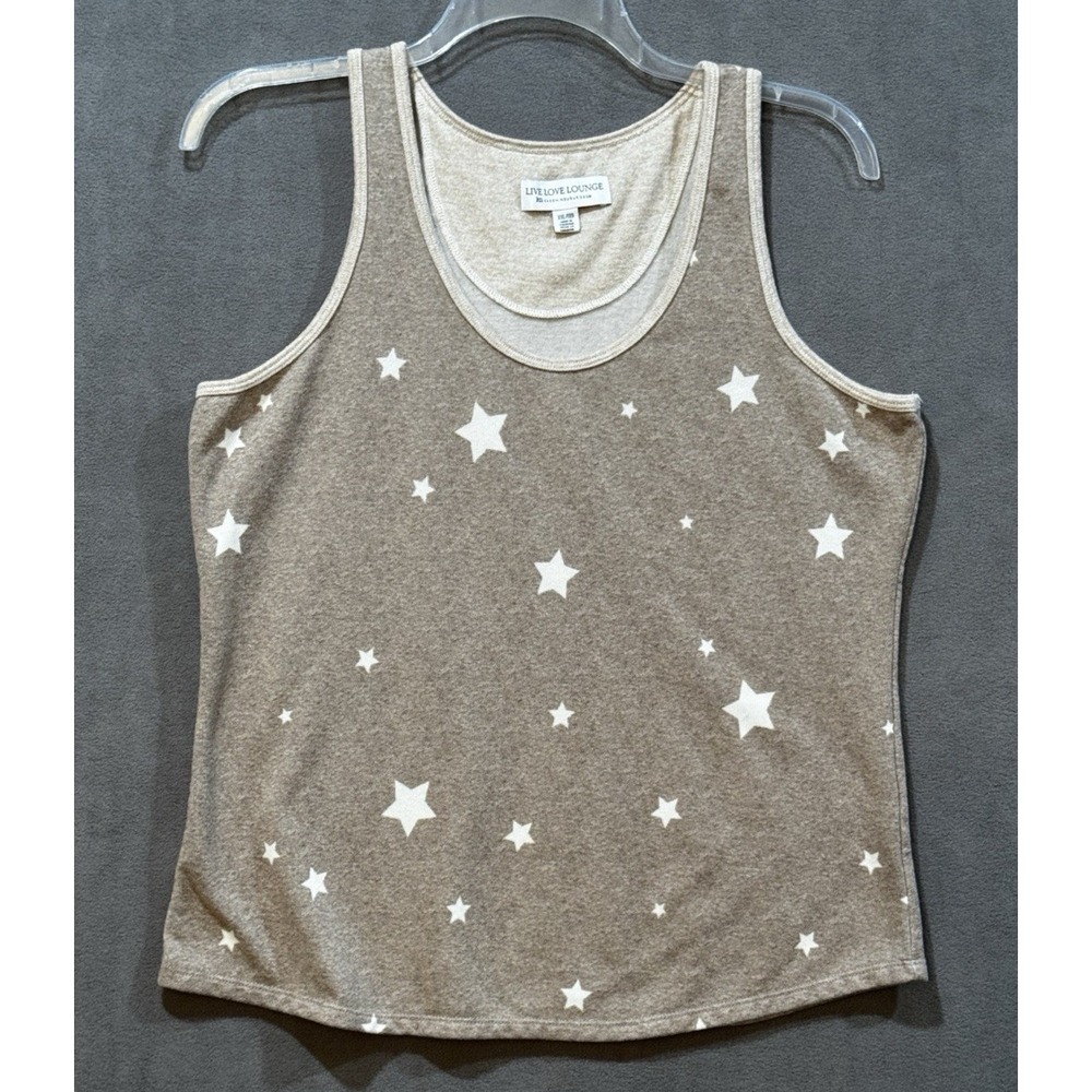 Karen Neuburger Live Love Lounge‎ Star Print Tank Top Taupe XXL 1609489